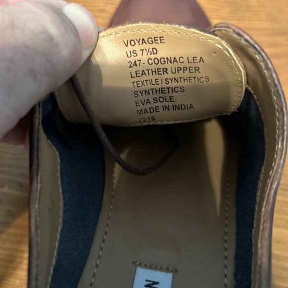 Men’s Steve Madden Voyagee Brown Leather Upper Shoes Size 7.5D 247 Cognac Lea - Picture 4 of 8